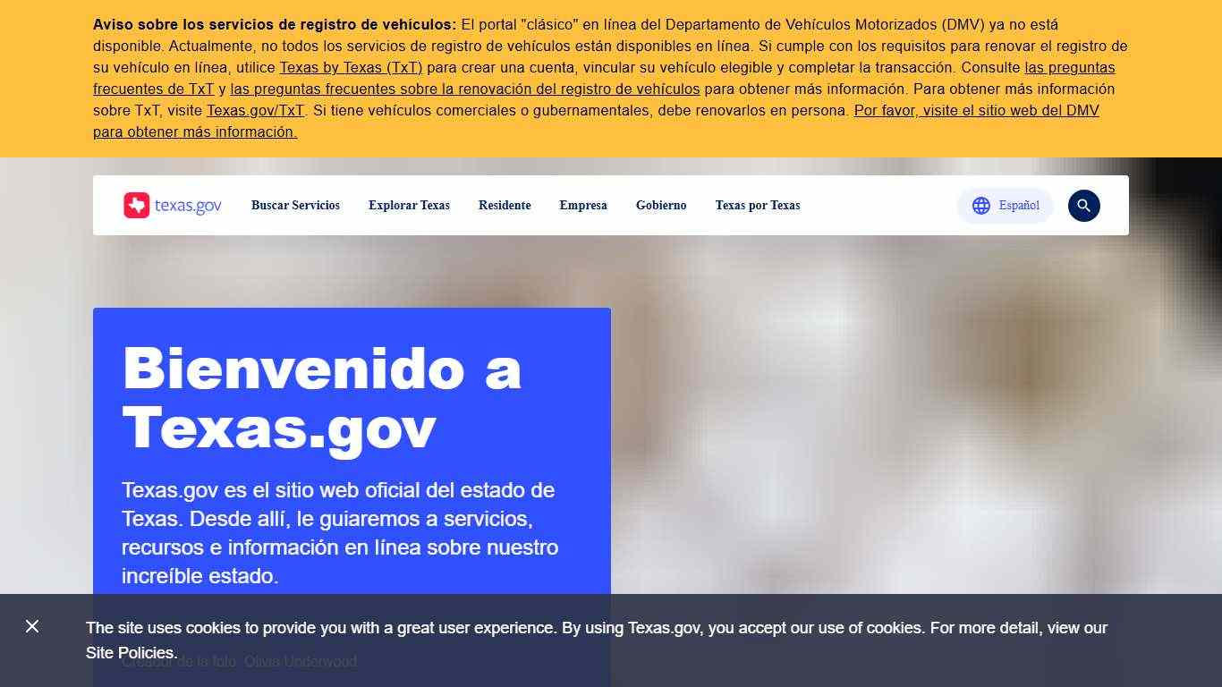 Texas.gov El sitio web oficial del estado de Texas
